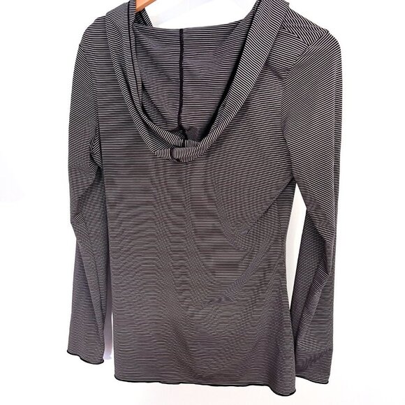 Prana Perry Striped Pullover Hoodie Black and white Size Small - Picture 5 of 9